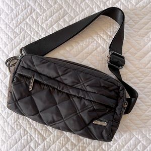 Black Quilted LeSportsac Belt Bag / Fanny Pack
